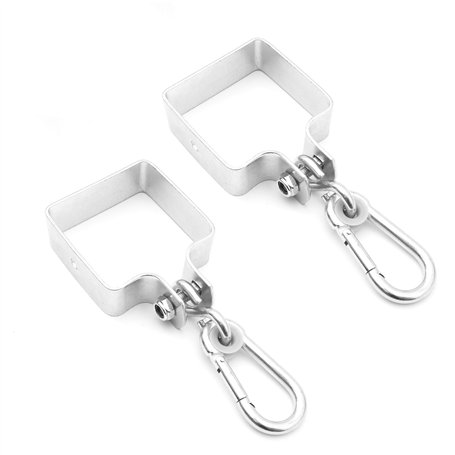 Tool Jungle Lot de 2 crochets de balançoire carrés 9 x 9 cm – Crochet lourd et fixation à poutre – Pour la stabilité des balanço