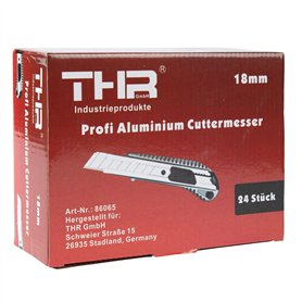 Lot de 24 cutters THR professionnels en aluminium pour lames sécables 18 mm