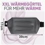 ICEHOF Coussin chauffant pour le dos et le ventre à la lavande - Avec bande Velcro - Chaleur longue durée, coussin de grains pou