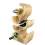 FaHome Casier à vin debout en bois massif (50/70/100 x 27 x 18 cm) - Porte-bouteille en bois massif (6 bouteilles - 50 x 27 x 18