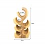 FaHome Casier à vin debout en bois massif (50/70/100 x 27 x 18 cm) - Porte-bouteille en bois massif (6 bouteilles - 50 x 27 x 18