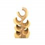FaHome Casier à vin debout en bois massif (50/70/100 x 27 x 18 cm) - Porte-bouteille en bois massif (6 bouteilles - 50 x 27 x 18