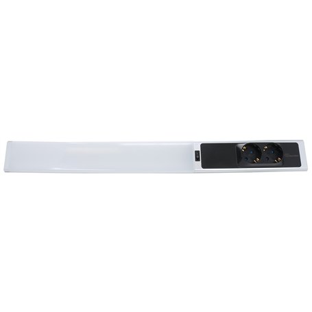 BOLD Barre à LED (éclairage sous plan de cuisine/éclairage sous meuble) avec 2 prises de courant (1750 lumens | 18 W | éclairage