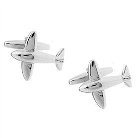 DonJordi Boutons de manchette en forme d'avion pour homme