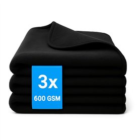 Kemes Lot de 3 chiffons en microfibre pour voiture - 600 g/m² - Pour l'entretien de la voiture et la maison - Chiffon sec en mic