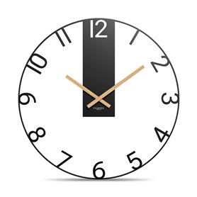 Cander Berlin SOLVIG Horloge murale silencieuse XXL 60 cm en métal avec aiguilles en bois sans bruit de tic-tac Grande moderne N