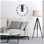 Cander Berlin SOLVIG Horloge murale silencieuse XXL 60 cm en métal avec aiguilles en bois sans bruit de tic-tac Grande moderne N