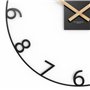 Cander Berlin SOLVIG Horloge murale silencieuse XXL 60 cm en métal avec aiguilles en bois sans bruit de tic-tac Grande moderne N