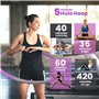 Hula Hoop Cerceau pour Adulte - Noyau en Acier Inoxydable avec Mousse de qualité supérieure - Peut être utilisé pour Le Fitness,