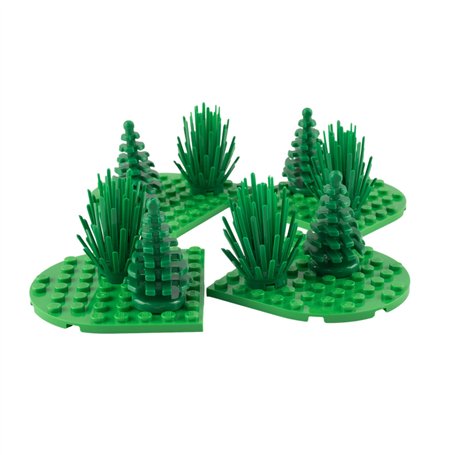 Lego® Lot d'arbres et arbustes - 12 pièces avec panneaux de construction - Extension naturelle pour ville
