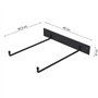 QLS Support mural en acier pour chaises de jardin pliantes - Noir