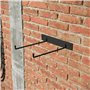 QLS Support mural en acier pour chaises de jardin pliantes - Noir