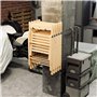 QLS Support mural en acier pour chaises de jardin pliantes - Noir