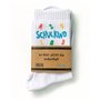 Chaussettes d'écolier pour la rentrée des classes - Blanc avec design coloré - Style tennis - Taille 27-32 pour garçons et fille