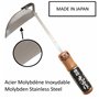 Faux Faucille Manuel Japonaise Lame Coupe Arrière Acier Inoxydable Désherber Desherbage Outil Jardin Jardinage Fabriqué au Japon