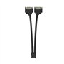 Akasa Câble adaptateur d'alimentation Dual SATA vers 8 broches pour processeur, répartiteur CPU 8 broches (4+4), 18 AWG, adaptat