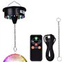 PAGJHRFJG Moteur de Boule Disco avec Télécommande, Rotation Réglable de 3 à 15 TR/Min, 18 LED pour Moteur de Boule à Facettes de