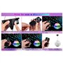 PAGJHRFJG Moteur de Boule Disco avec Télécommande, Rotation Réglable de 3 à 15 TR/Min, 18 LED pour Moteur de Boule à Facettes de