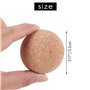Lot de 2 bouchons de boule en liège pour bouteille de vin 5,5 cm