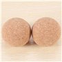 Lot de 2 bouchons de boule en liège pour bouteille de vin 5,5 cm
