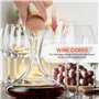 Lot de 2 bouchons de boule en liège pour bouteille de vin 5,5 cm