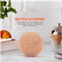 Lot de 2 bouchons de boule en liège pour bouteille de vin 5,5 cm