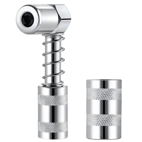 Jikoiuty Adaptateur pour buses de graisse - Accessoires 90 degrés - Adaptateur d'embrayage de graisse avec manchon 3 griffes