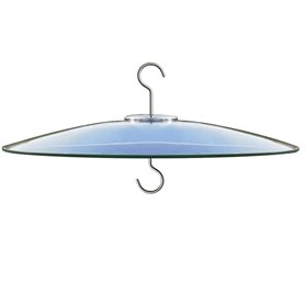 Durratou 1 déflecteur d'écureuil en verre pour mangeoire à oiseaux – Crochets de /poteau à suspendre – Transparent 33 cm