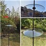 Durratou 1 déflecteur d'écureuil en verre pour mangeoire à oiseaux – Crochets de /poteau à suspendre – Transparent 33 cm