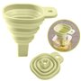 Pyatofly Entonnoir pliable en silicone télescopique long pour la distribution de liquide domestique, gadgets de cuisine, vert