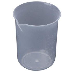 50mL Becher gradue en Plastique Transparent Tasse a mesurer pour Lab 2 Pcs