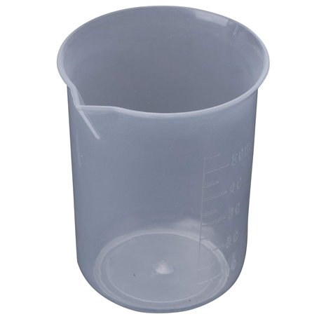 50mL Becher gradue en Plastique Transparent Tasse a mesurer pour Lab 2 Pcs