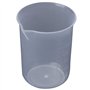 50mL Becher gradue en Plastique Transparent Tasse a mesurer pour Lab 2 Pcs