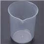 50mL Becher gradue en Plastique Transparent Tasse a mesurer pour Lab 2 Pcs