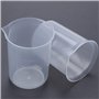 50mL Becher gradue en Plastique Transparent Tasse a mesurer pour Lab 2 Pcs