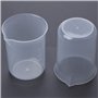 50mL Becher gradue en Plastique Transparent Tasse a mesurer pour Lab 2 Pcs