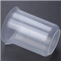 50mL Becher gradue en Plastique Transparent Tasse a mesurer pour Lab 2 Pcs