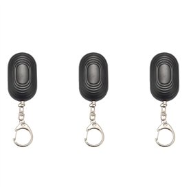 liovitor Lot de 3 porte-clés d'alarme de protection personnelle – Sirène sonore 130 dB avec lampe de poche pour augmenter la séc