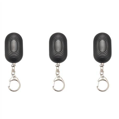liovitor Lot de 3 porte-clés d'alarme de protection personnelle – Sirène sonore 130 dB avec lampe de poche pour augmenter la séc