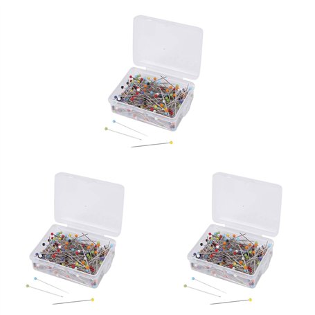 Aonukpdy 750 PièCes ÉPingles à Coudre Verre à Boule ÉPingles à TêTe Droite Piquer ÉPingles pour CouturièRe de DéCoration