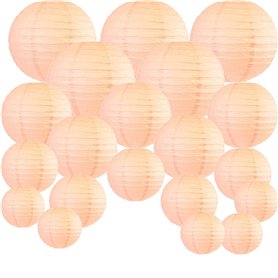 Lot de 20 lampions ronds chinois de 15