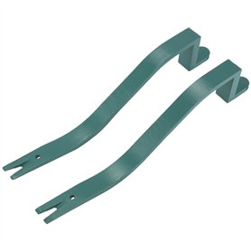 Lot de 2 extracteurs de clous professionnels en acier robuste en forme de serpent pour enlever les bardeaux de toiture