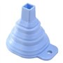 Spactz Entonnoir pliable en silicone télescopique long pour la distribution de liquide domestique, gadgets de cuisine, bleu