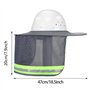 JNJOOD Protège-Nuque pour Casque de Chantier : 2 Pièces, Protection Solaire et Bandana Cache-Cou Gris pour Casque de Chantier.