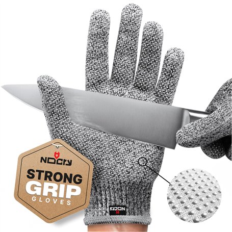Nocry - Gants résistant à la coupure avec micropoints antidérapants et niveau 5 de protection à la coupure Coupe confortable. Qu