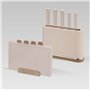 Ensemble de couteaux de cuisine et support Feel Maestro MR-1412-BEIGE