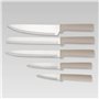 Ensemble de couteaux de cuisine et support Feel Maestro MR-1412-BEIGE