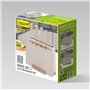 Ensemble de couteaux de cuisine et support Feel Maestro MR-1412-BEIGE