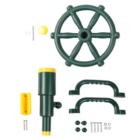 JANZU Kit D'Accessoires de Terrain de pour Enfants Ensemble de Extérieur Télescope de Pirate pour Enfants