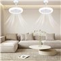 Sujurio Ventilateurs de Plafond avec Télécommande et Lampe, Base de Convertisseur E27, Ventilateurs de Plafond Intelligents et S